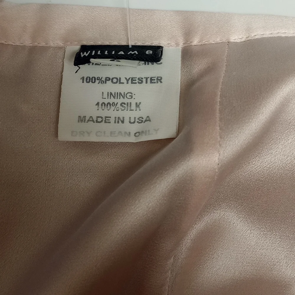 WILLIAM B FAUX FUR TAN & BLACK LEOPARD PRINT PENCIL SKIRT WITH PINK SILK LINING